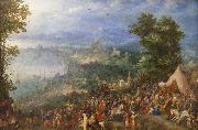 Jan Brueghel View of a Port city, oil painting artist